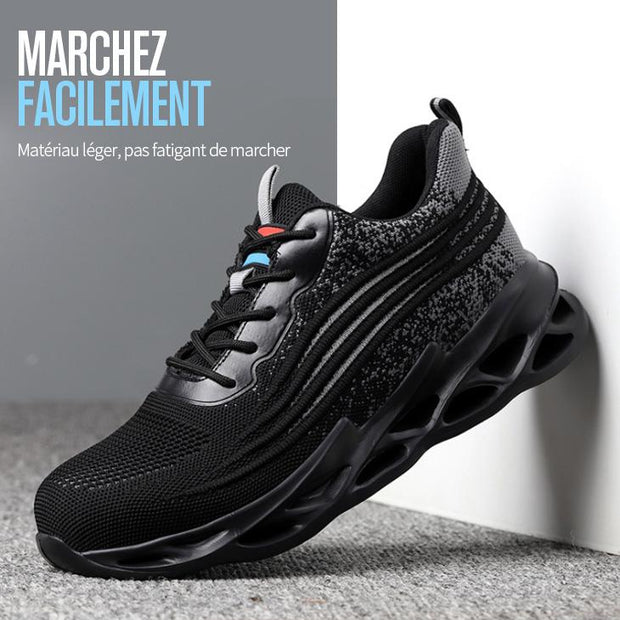 Fizzhiss Chaussures de sécurité au travail anti-smash et anti-crevaison à la mode