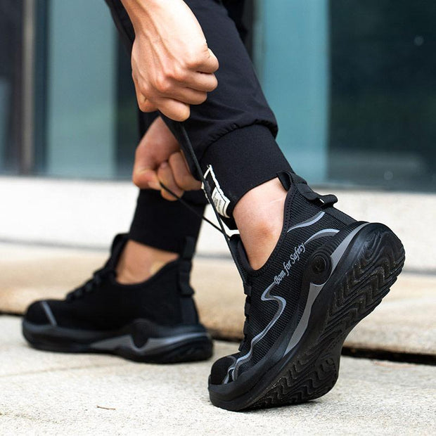 Fizzhiss Chaussures de protection d'été respirantes, confortables et élégantes, résistantes aux crevaisons