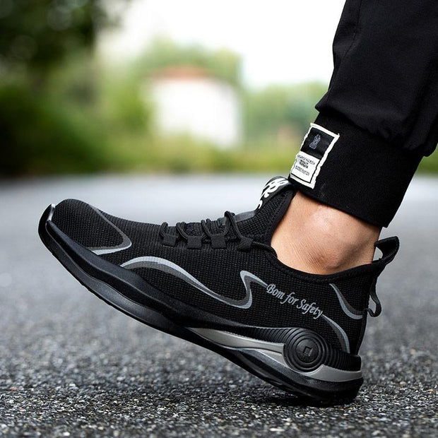 Fizzhiss Chaussures de protection d'été respirantes, confortables et élégantes, résistantes aux crevaisons