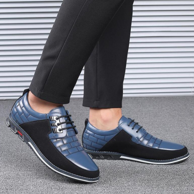 Fizzhiss Chaussures en cuir décontractées pour hommes