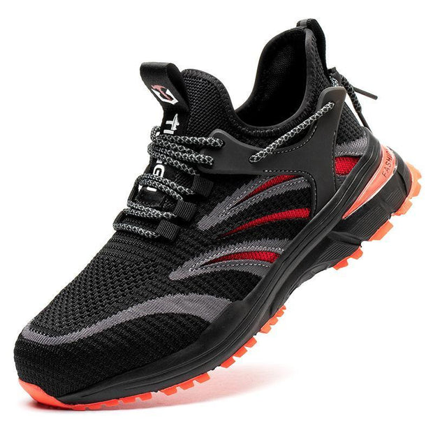 Fizzhiss Chaussures de travail de protection légères et confortables antidérapantes et résistantes à l'usure