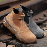 Fizzhiss  Chaussures de sécurité basses antidérapantes en cuir suédé résistant aux éclaboussures