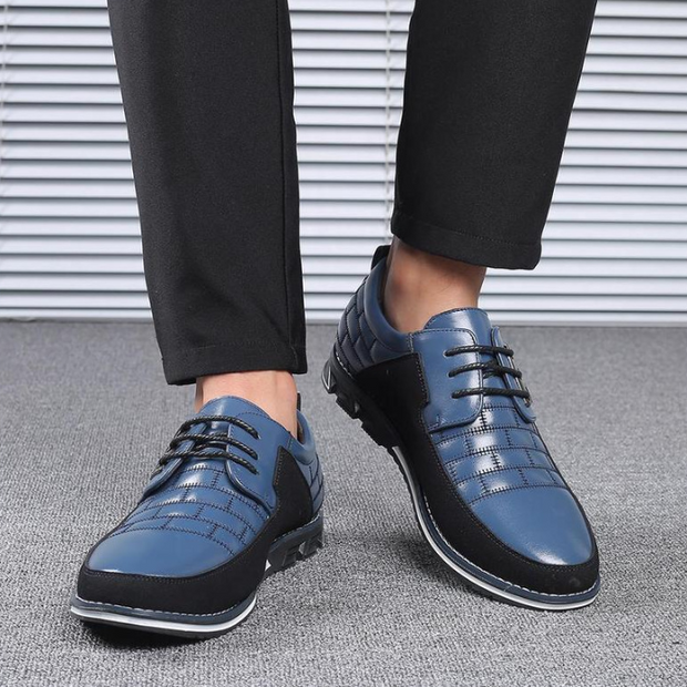 Fizzhiss Chaussures en cuir décontractées pour hommes