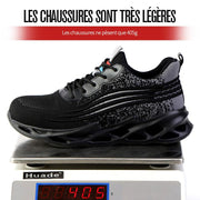Fizzhiss Chaussures de sécurité au travail anti-smash et anti-crevaison à la mode