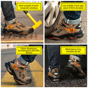 Fizzhiss Chaussures de travail de sécurité respirantes quatre saisons anti-smash et anti-coup