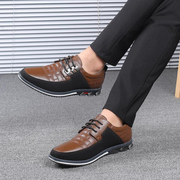 Fizzhiss Chaussures en cuir décontractées pour hommes