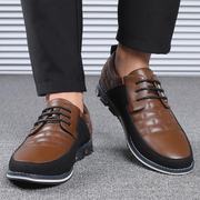 Fizzhiss Chaussures en cuir décontractées pour hommes