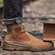 Fizzhiss  Chaussures de sécurité basses antidérapantes en cuir suédé résistant aux éclaboussures