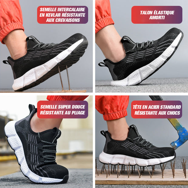 Fizzhiss  Chaussures de sécurité légères anti-smash et anti-crevaison pour quatre saisons