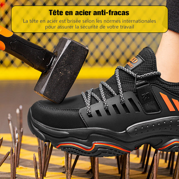 Fizzhiss Chaussures de sécurité légères, imperméables, antidérapantes et résistantes à l'usure