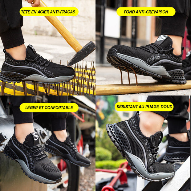 Fizzhiss   2021 nouvelles chaussures de sécurité respirantes, incassables et anti-perçage