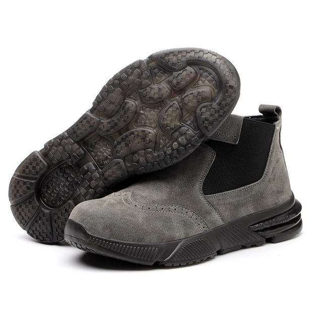 Fizzhiss  Chaussures de sécurité basses antidérapantes en cuir suédé résistant aux éclaboussures