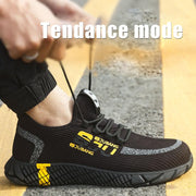 Fizzhiss Chaussures de travail de sécurité respirantes, résistantes à l'usure et aux perforations