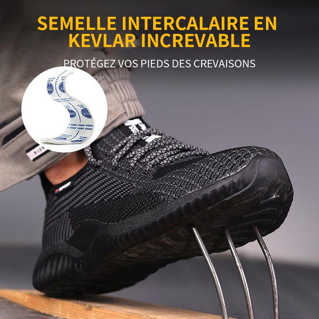 Fizzhiss Chaussures de travail isolantes, antidérapantes et résistantes aux perforations