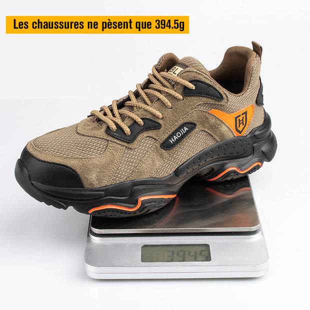 Fizzhiss Chaussures de travail de sécurité respirantes quatre saisons anti-smash et anti-coup