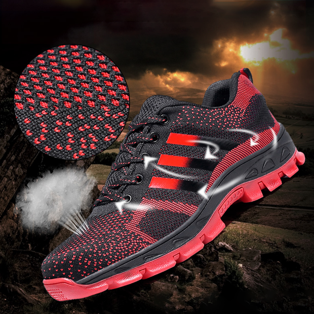Fizzhiss Déodorant respirant anti-smash chaussures de sécurité décontractées