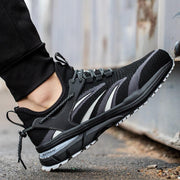Fizzhiss Chaussures de travail de protection légères et confortables antidérapantes et résistantes à l'usure
