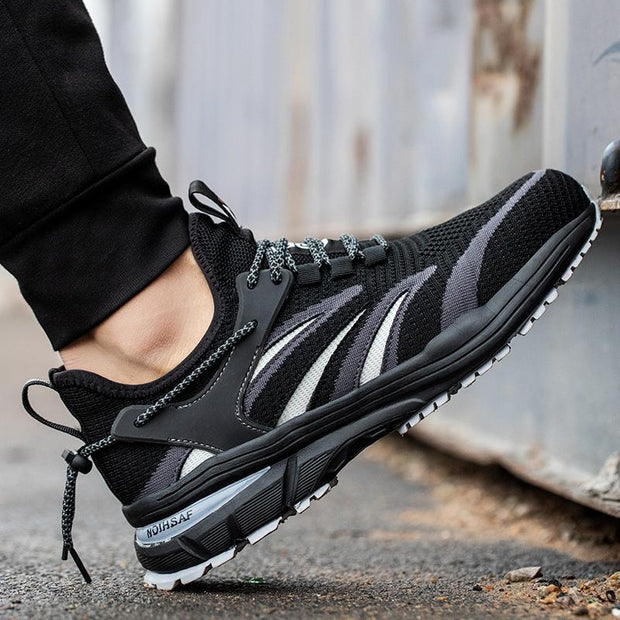 Fizzhiss Chaussures de travail de protection légères et confortables antidérapantes et résistantes à l'usure