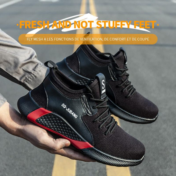 Fizzhiss Chaussures de travail respirantes, increvables et increvables