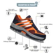 Fizzhiss Déodorant respirant anti-smash chaussures de sécurité décontractées