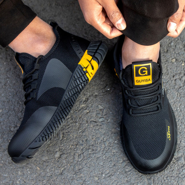 Fizzhiss Chaussures de travail  à semelles souples en caoutchouc anti-smash et anti-crevaison