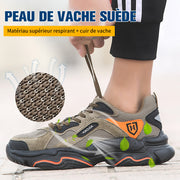 Fizzhiss Chaussures de travail de sécurité respirantes quatre saisons anti-smash et anti-coup