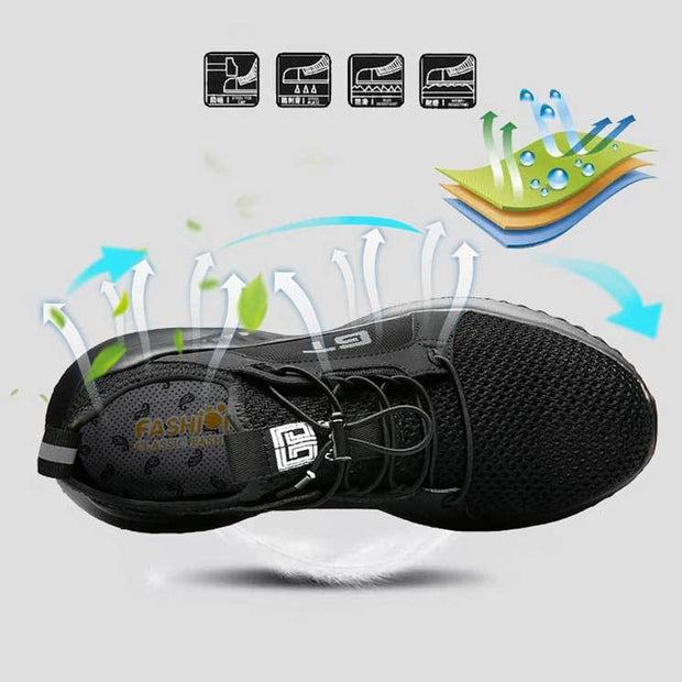 Fizzhiss Nouvelles chaussures de sécurité anti-crevaison pour hommes quatre saisons