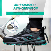 Fizzhiss Chaussures de travail de protection légères et confortables antidérapantes et résistantes à l'usure