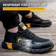 Fizzhiss Chaussures de travail  à semelles souples en caoutchouc anti-smash et anti-crevaison