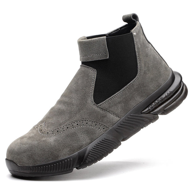 Fizzhiss  Chaussures de sécurité basses antidérapantes en cuir suédé résistant aux éclaboussures