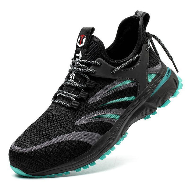Fizzhiss Chaussures de travail de protection légères et confortables antidérapantes et résistantes à l'usure