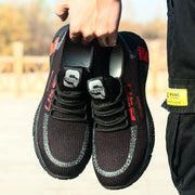 Fizzhiss Chaussures de travail de sécurité respirantes, résistantes à l'usure et aux perforations
