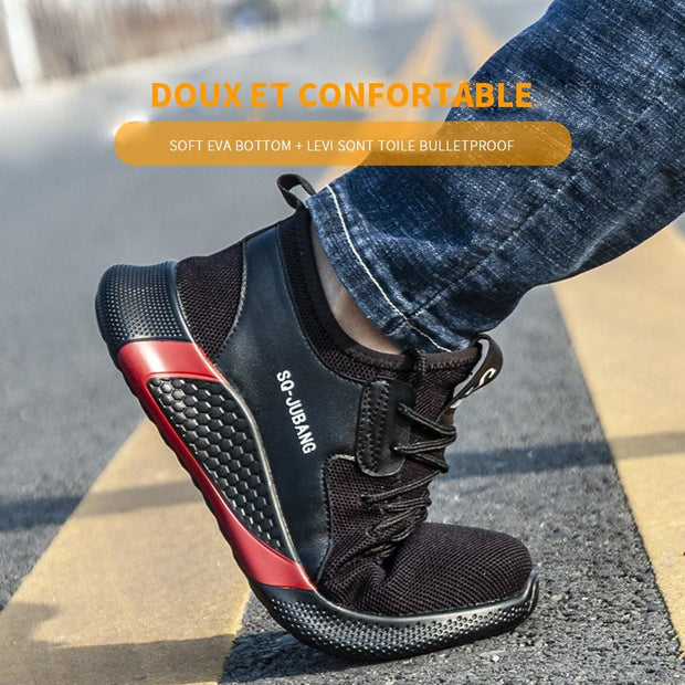 Fizzhiss Chaussures de travail respirantes, increvables et increvables