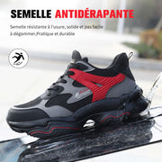 Fizzhiss Chaussures de protection toutes saisons anti-fracassantes, anti-coups, respirantes, douces et antidérapantes