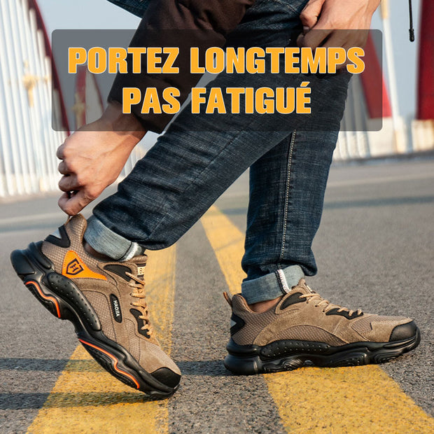 Fizzhiss Chaussures de travail de sécurité respirantes quatre saisons anti-smash et anti-coup