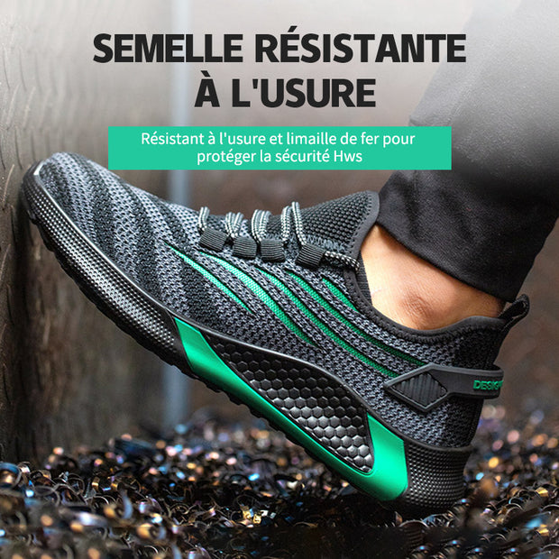 Fizzhiss nouvelles chaussures de sécurité anti-smash mode pour hommes