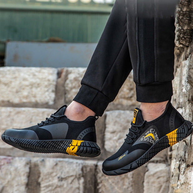 Fizzhiss Chaussures de travail  à semelles souples en caoutchouc anti-smash et anti-crevaison