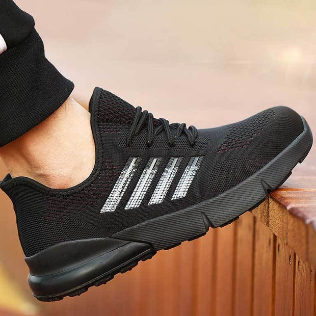 Fizzhiss Chaussures de sécurité légères et respirantes, à la mode hiver, résistantes à l'usure
