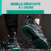 Fizzhiss Chaussures de travail de protection légères et confortables antidérapantes et résistantes à l'usure