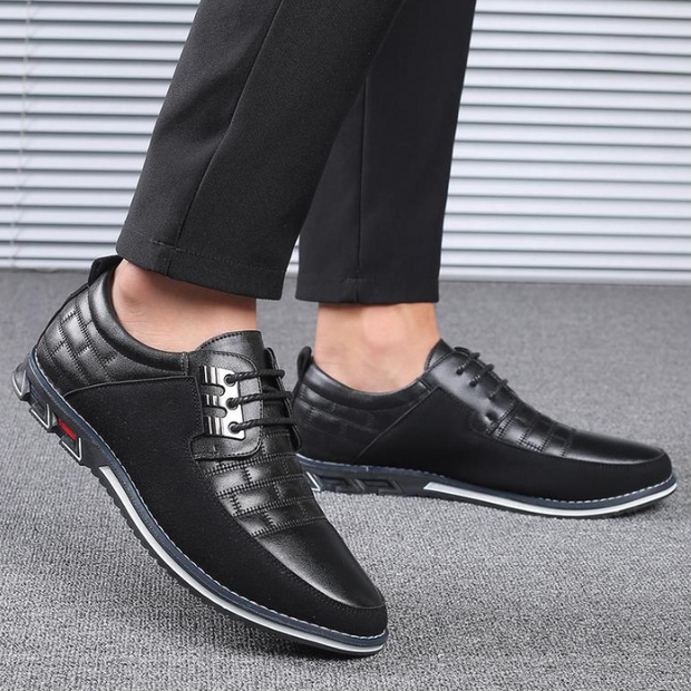 Fizzhiss Chaussures en cuir décontractées pour hommes