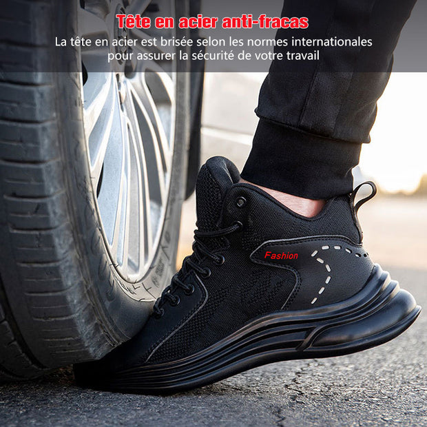 Fizzhiss Chaussures de sécurité imperméables, antidérapantes, résistantes à l'usure et de haute qualité
