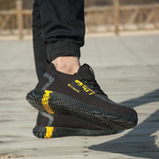 Fizzhiss Chaussures de travail de sécurité respirantes, résistantes à l'usure et aux perforations