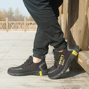 Fizzhiss Chaussures de travail de sécurité respirantes, résistantes à l'usure et aux perforations