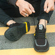 Fizzhiss Chaussures de travail de sécurité respirantes, résistantes à l'usure et aux perforations