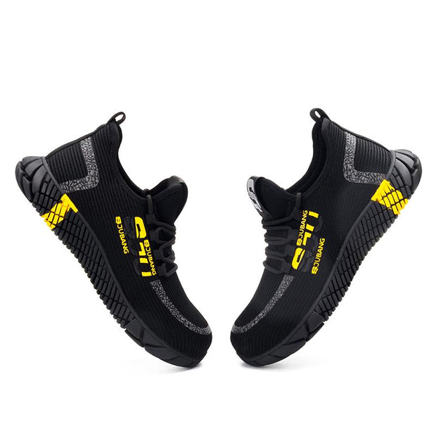 Fizzhiss Chaussures de travail de sécurité respirantes, résistantes à l'usure et aux perforations