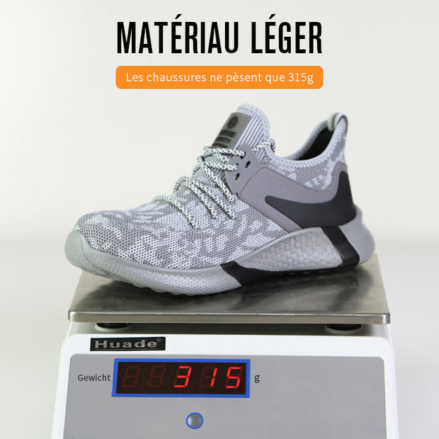 Fizzhiss Chaussures de sécurité anti-smash respirantes pour hommes